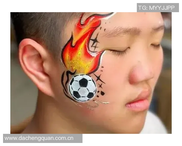 足球明星创意彩绘艺术作品展现球场魅力与个人风采的完美结合